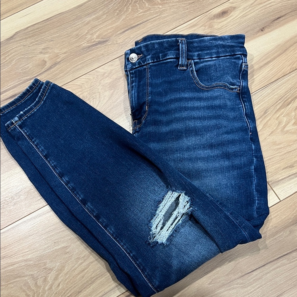American Eagle Outfitters Dark Blue High Rise Jeans